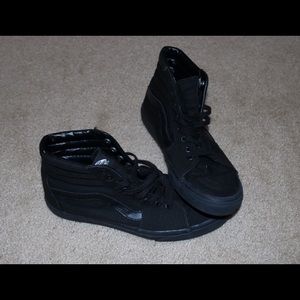 All Black hightop Vans